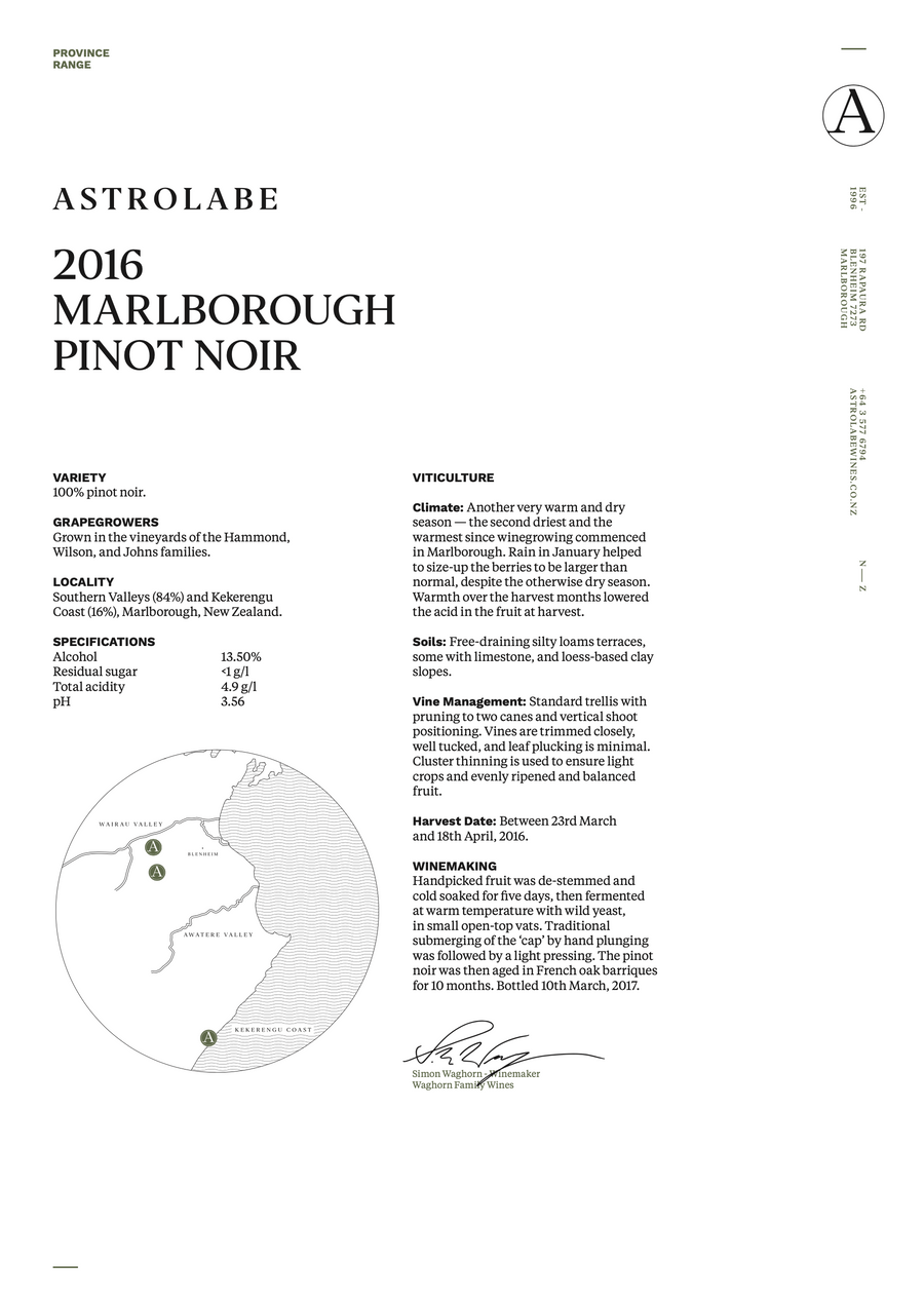 Astrolabe 'Marlborough' Pinot Noir