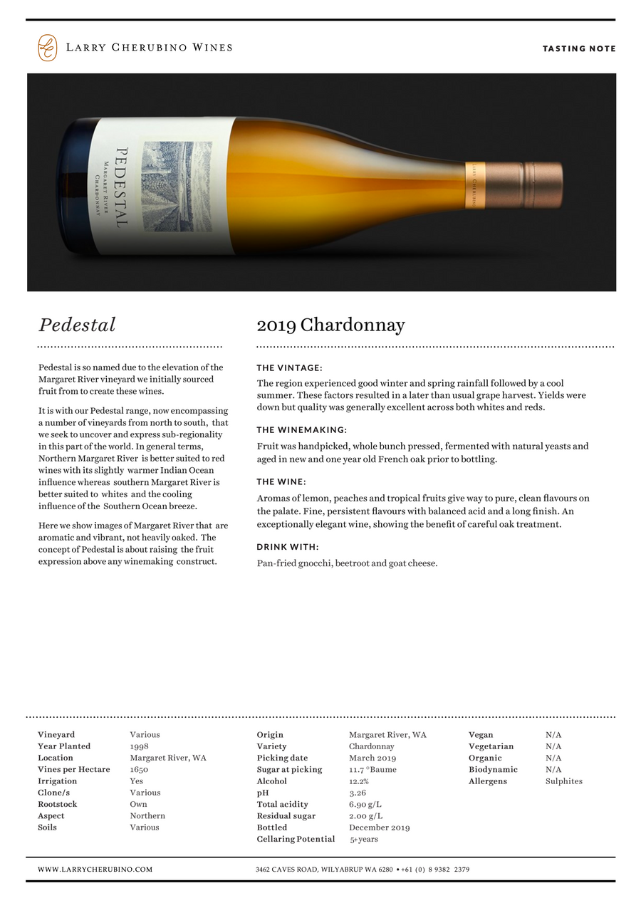 Larry Cherubino 'Pedestal' Chardonnay