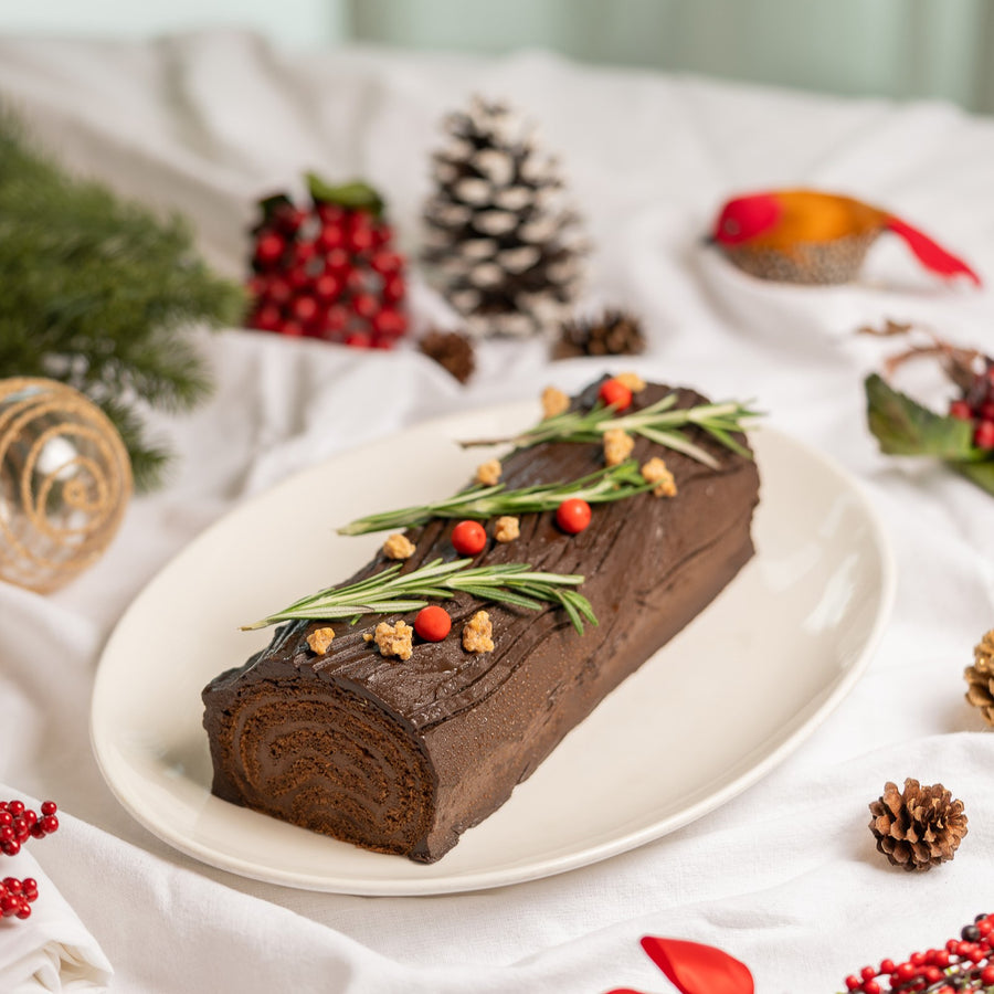 PS. Christmas Double Chocolate Log Cake