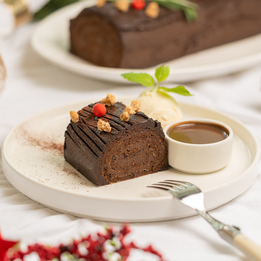 PS. Christmas Double Chocolate Log Cake