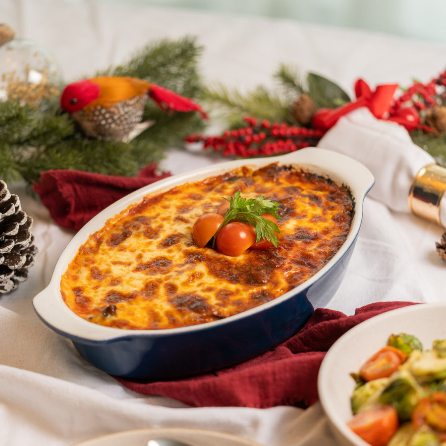 Creamy Baked Vegetable Lasagna with Aubergine, Mushroom & Zucchini