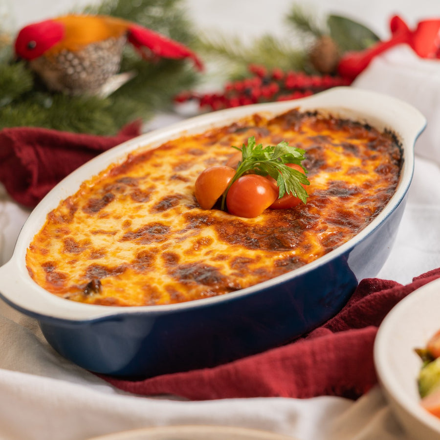 Creamy Baked Vegetable Lasagna with Aubergine, Mushroom & Zucchini