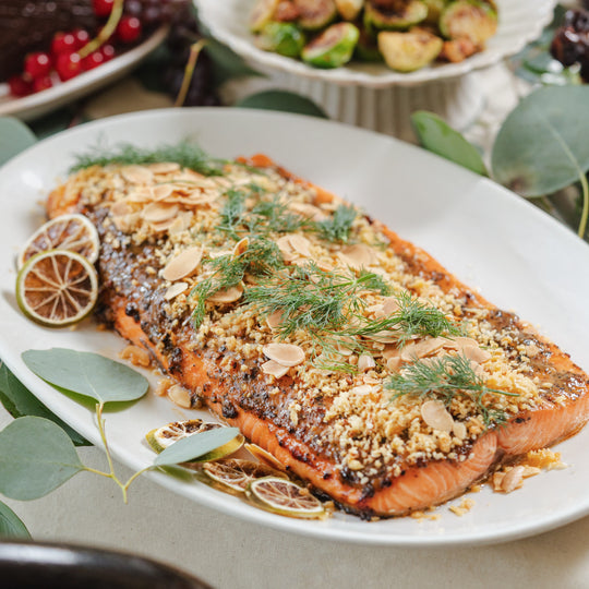 Honey & Miso Mustard–Baked Salmon Loin