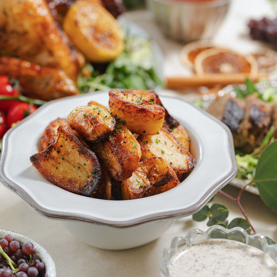 Roasted Truffle Potatoes with Black Truffle Mayonnaise