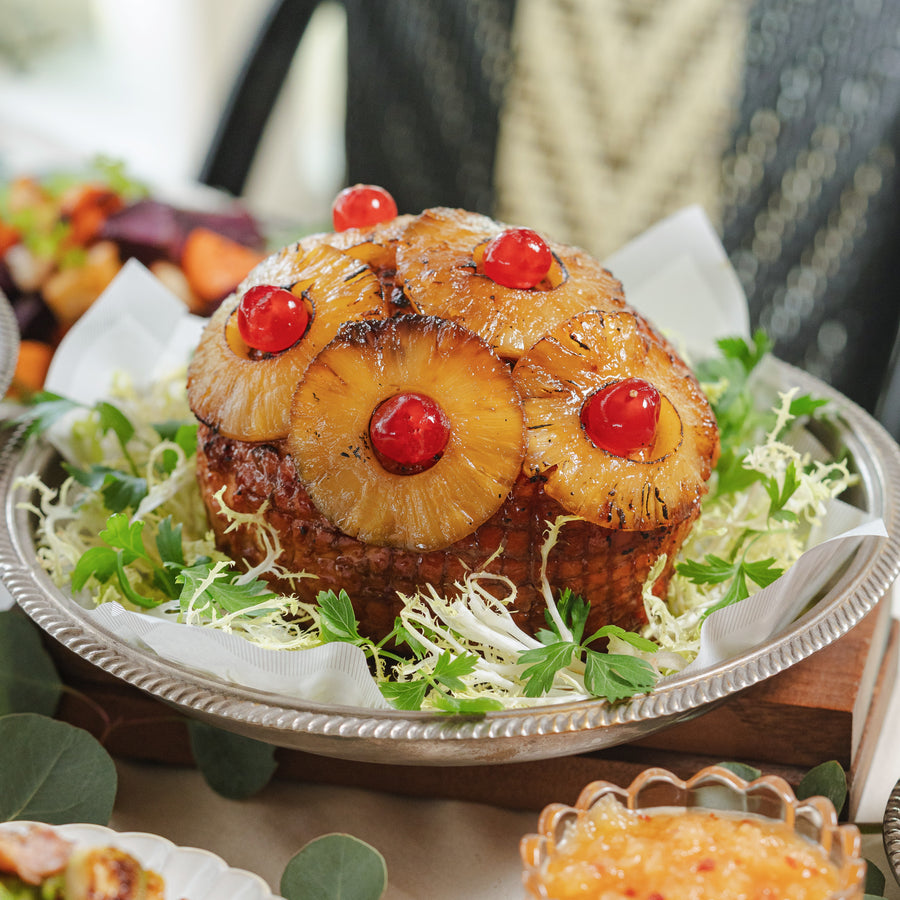 Old-Fashioned Honey-Baked Ham with Spiced Pineapple Chutney