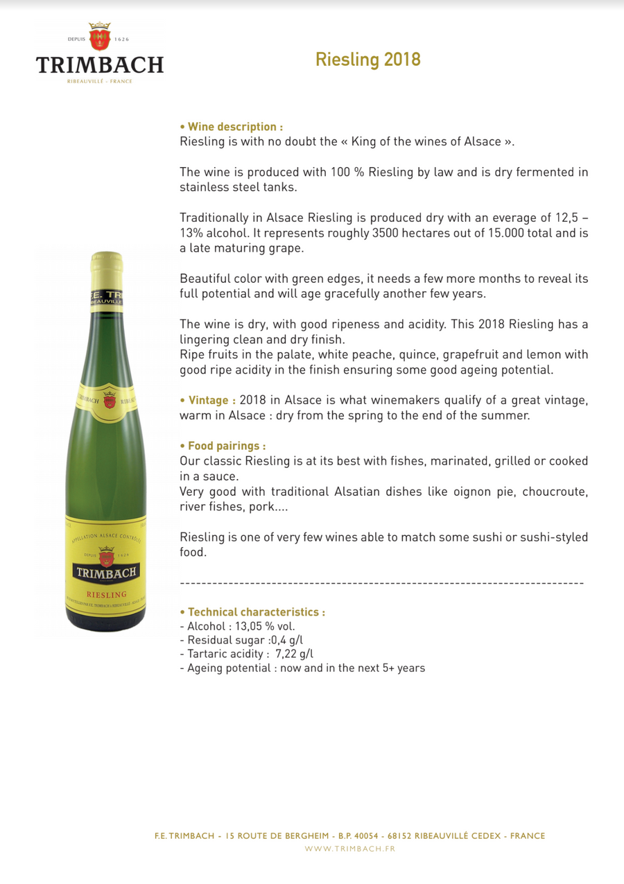 Trimbach 'Classic' Riesling